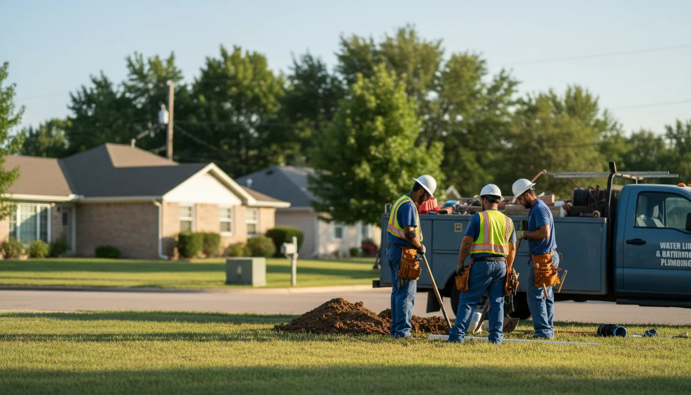 Residential water line and bathroom plumbing service in Cherry Valley, AR